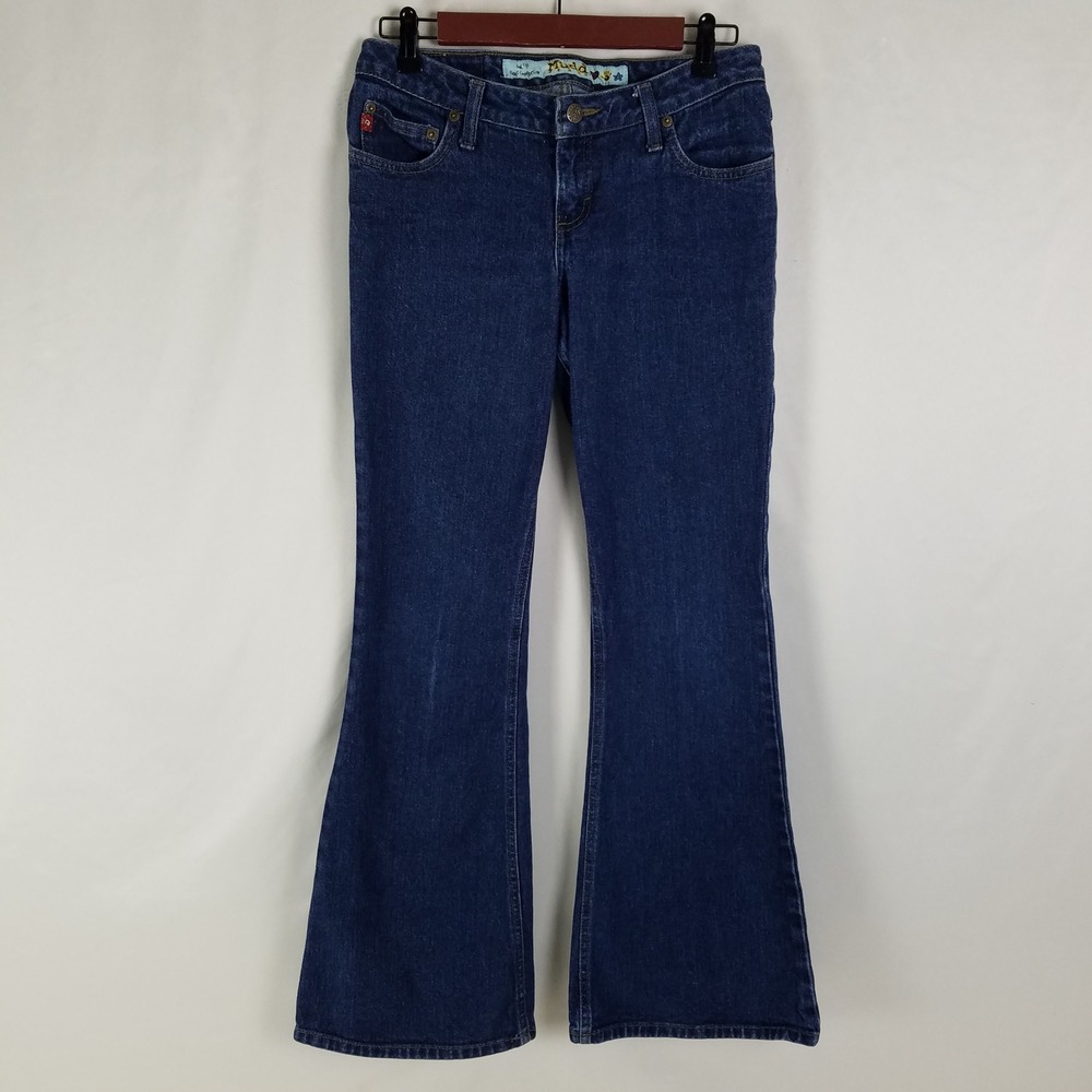 Vintage Mudd Jeans Juniors W29 x L30.5 Blue‎ Y2K Flare Leg Medium Wash Denim